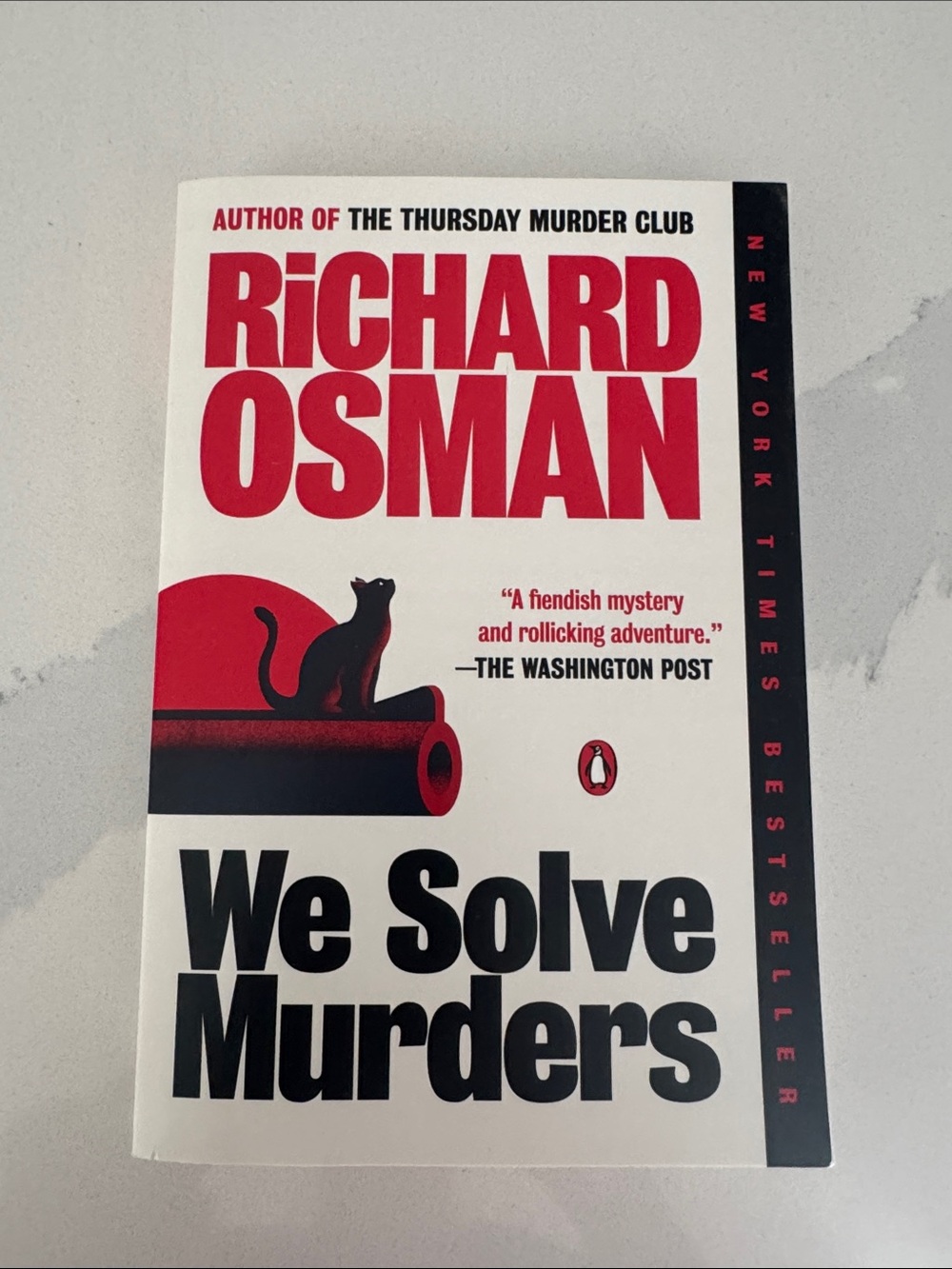 Richard Osman We Solve Murders - Paperback Book (White & Red)